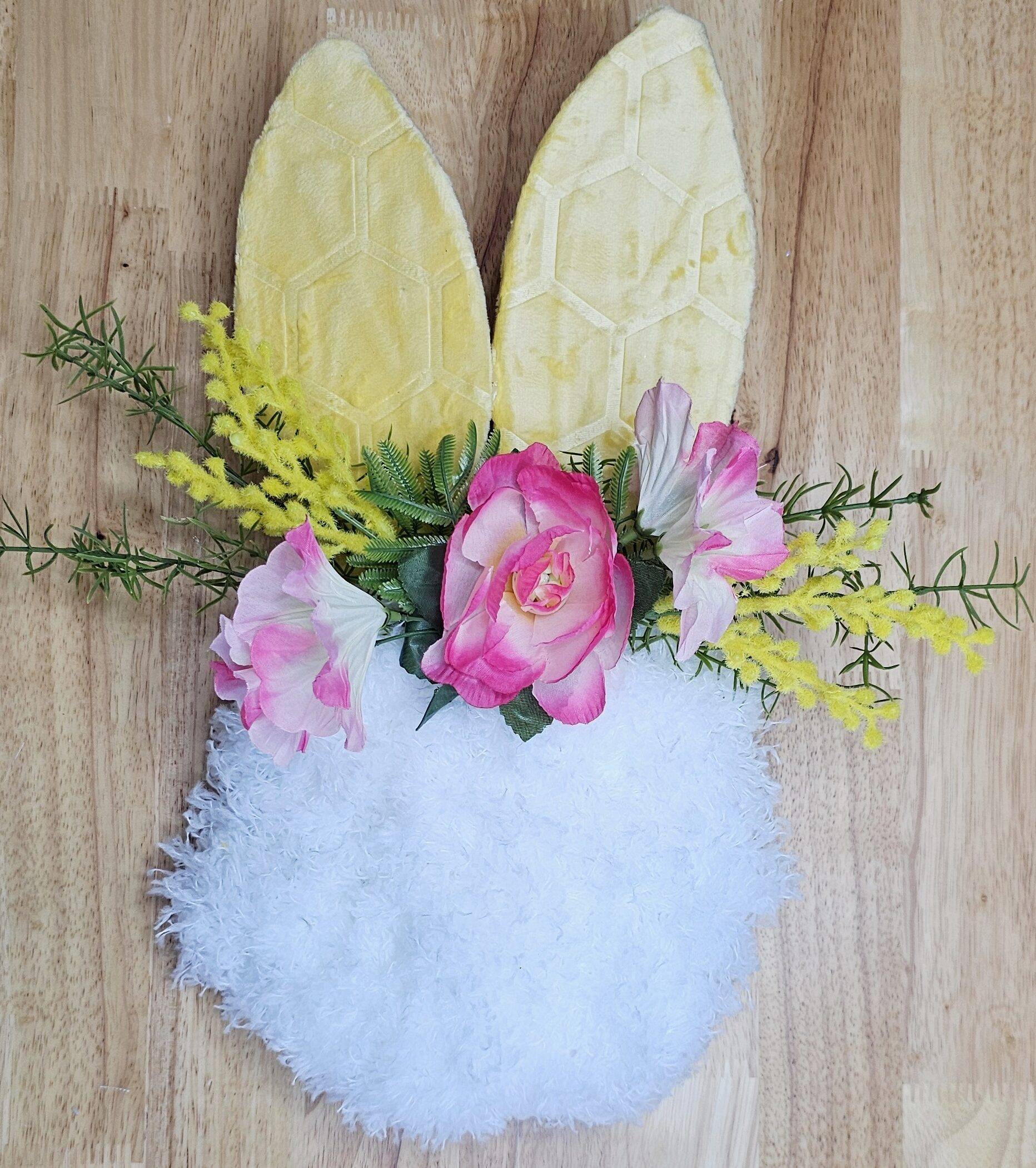 Easy Dollar Tree Easter bunny wreath DIY craft