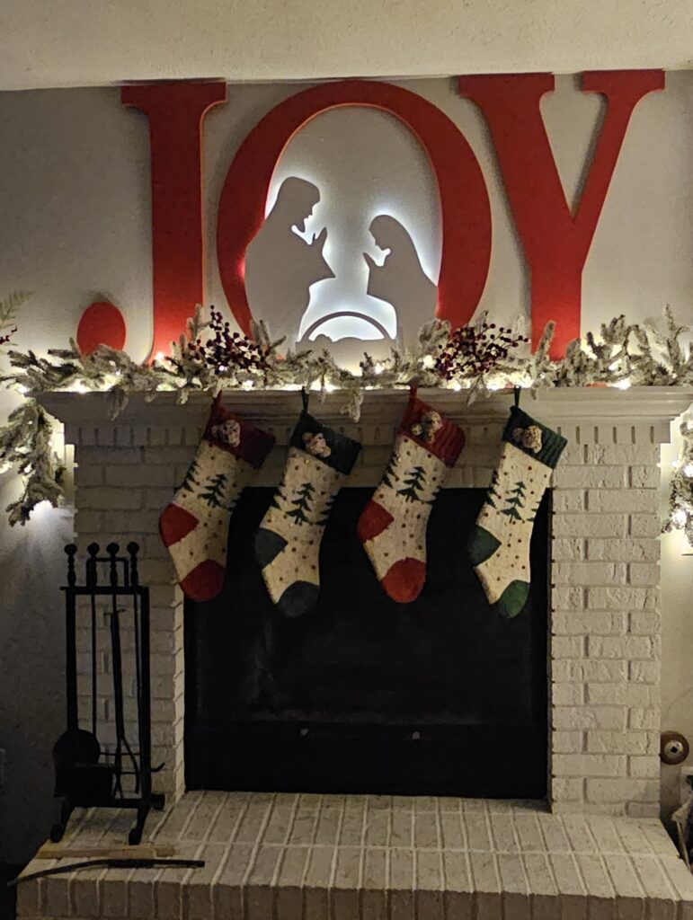 Christmas mantel