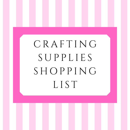 crafting supply shopping list