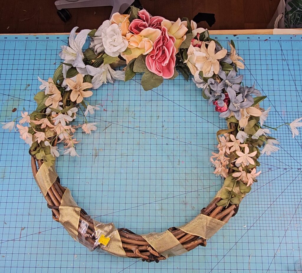 thrifted Christmas Wreath